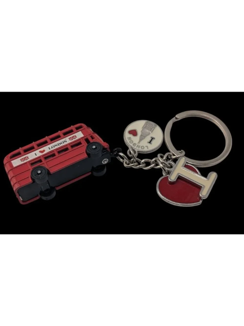 Travelcore London Souvenir Red Double Decker Bus Charm Keychain